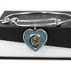 Agnew Ancient Clan Tartan Bangle Heart - kittentee