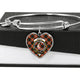 Ainslie Scottish Clan Tartan Bangle Heart - kittentee