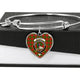 Burnett Scottish Clan Tartan Bangle Heart