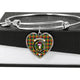 Buchanan Scottish Clan Tartan Bangle Heart