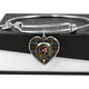 Blackwatch Brown Scottish Clan Tartan Bangle Heart - kittentee