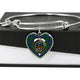 Blair Scottish Clan Tartan Bangle Heart