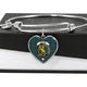 Broun Scottish Clan Tartan Bangle Heart