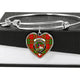 Burnett Ancient Scottish Clan Tartan Bangle Heart