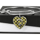 Barclay Scottish Clan Tartan Bangle Heart - kittentee