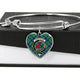 Armstrong Ancient Scottish Clan Tartan Bangle Heart - kittentee