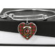 Byres Scottish Clan Tartan Bangle Heart