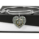 Bell Scottish Clan Tartan Bangle Heart - kittentee