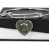 Bisset Scottish Clan Tartan Bangle Heart