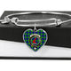 Armstrong Hunting Scottish Clan Tartan Bangle Heart - kittentee