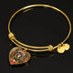 Buchanan Modern Scottish Clan Tartan Bangle Heart
