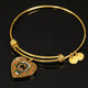 Baxter Scottish Clan Tartan Bangle Heart - kittentee
