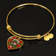 Burnett Ancient Scottish Clan Tartan Bangle Heart