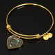 Bisset Scottish Clan Tartan Bangle Heart - kittentee