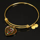 Byres Modern Scottish Clan Tartan Bangle Heart