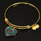 Armstrong Ancient Scottish Clan Tartan Bangle Heart - kittentee