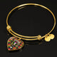 Buchanan Modern Scottish Clan Tartan Bangle Heart