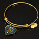 Broun Scottish Clan Tartan Bangle Heart