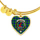 Armstrong Hunting Scottish Clan Tartan Bangle Heart - kittentee