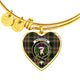 Buchanan Hunting Scottish Clan Tartan Bangle Heart