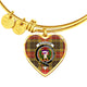 Buchanan Modern Scottish Clan Tartan Bangle Heart