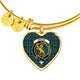 Broun Scottish Clan Tartan Bangle Heart