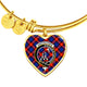 Anstruther Scottish Clan Tartan Bangle Heart - kittentee