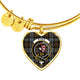 Blackwatch Brown Scottish Clan Tartan Bangle Heart - kittentee