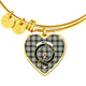 Bell Scottish Clan Tartan Bangle Heart - kittentee