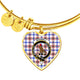 Boswell Modern Scottish Clan Tartan Bangle Heart