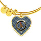 Boswell Scottish Clan Tartan Bangle Heart