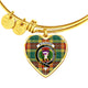 Buchanan Old Sett Scottish Clan Tartan Bangle Heart