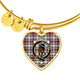 Borthwick Scottish Clan Tartan Bangle Heart