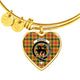Baxter Scottish Clan Tartan Bangle Heart - kittentee