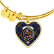 Agnew Modern Clan Tartan Bangle Heart - kittentee