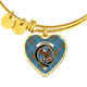 Agnew Ancient Clan Tartan Bangle Heart - kittentee