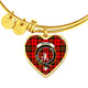 Brodie Modern Scottish Clan Tartan Bangle Heart