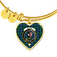 Blackwatch Ancient Scottish Clan Tartan Bangle Heart - kittentee