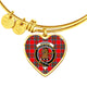 Binning Scottish Clan Tartan Bangle Heart - kittentee