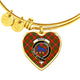 Bruce Scottish Clan Tartan Bangle Heart