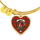 Butter Scottish Clan Tartan Bangle Heart