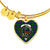 Blair Scottish Clan Tartan Bangle Heart