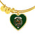 Agnew Hunting Clan Tartan Bangle Heart - kittentee