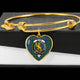 Broun Scottish Clan Tartan Bangle Heart