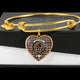Borthwick Ancient Scottish Clan Tartan Bangle Heart
