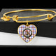 Boswell Modern Scottish Clan Tartan Bangle Heart