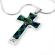 Abercrombie Tartan Plaid Cross Necklace - kittentee