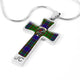 Adam Scottish Clan Tartan Cross Necklace - kittentee