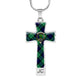 Abercrombie Tartan Plaid Cross Necklace - kittentee