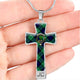 Abercrombie Tartan Plaid Cross Necklace - kittentee